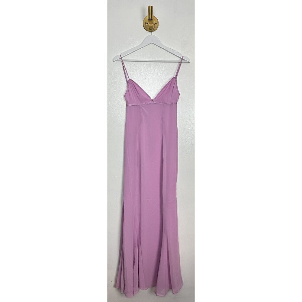 HOUSE OF CB Loren Georgette Mermaid Gown in Pink Size Medium - Picture 7 of 16